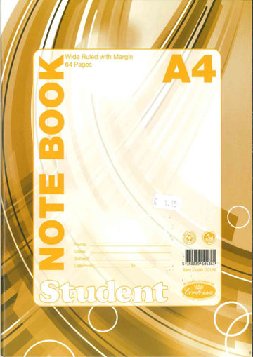 Picture of NOTEBOOK A4 WIDE RULED